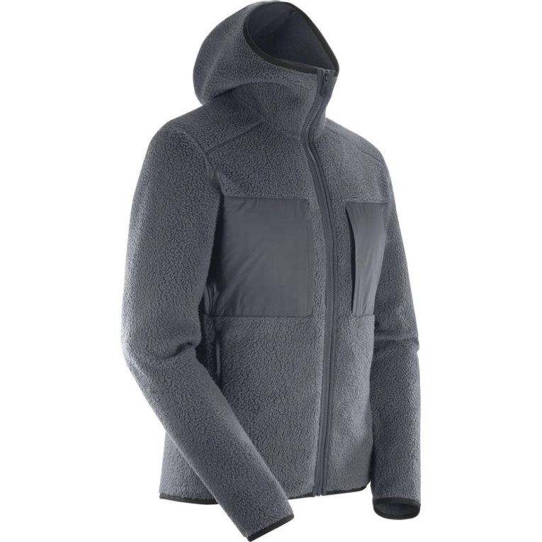 Chaquetas Salomon Essential Warm Teddy Hombre Grises Oscuro | MX BXWA137